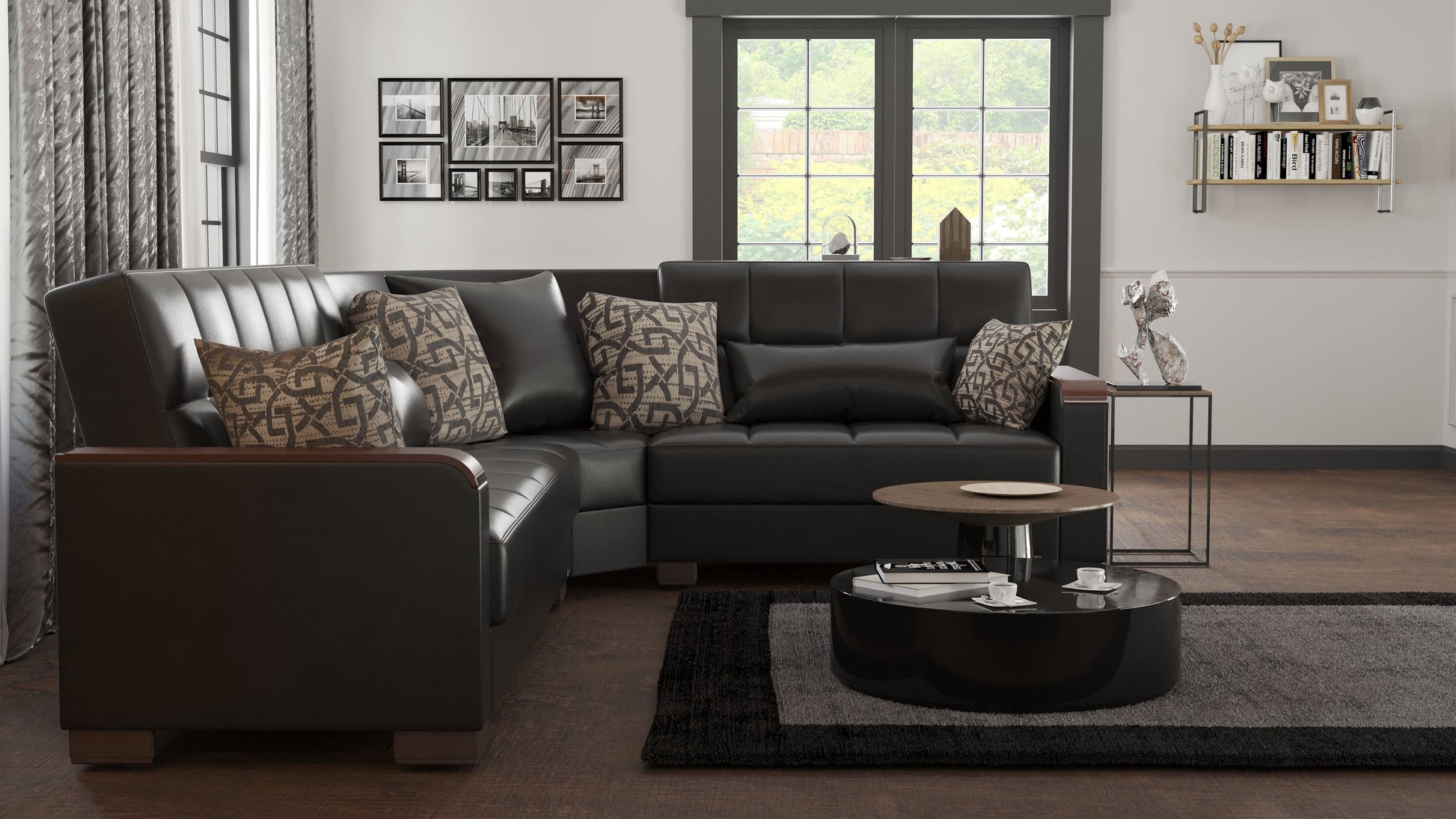 Ottomanson Armada X Sectional Collection Convertible Sofa Bed