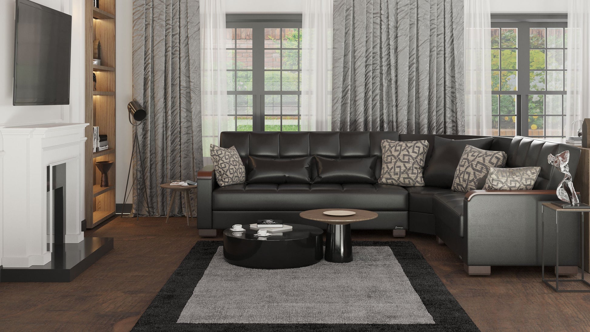 Ottomanson Armada X Sectional Collection Convertible Sofa Bed