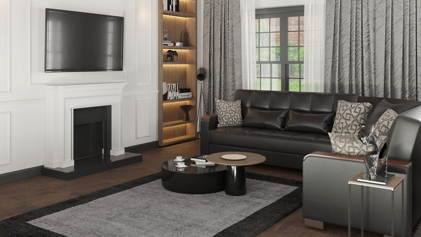 Ottomanson Armada X Sectional Collection Convertible Sofa Bed