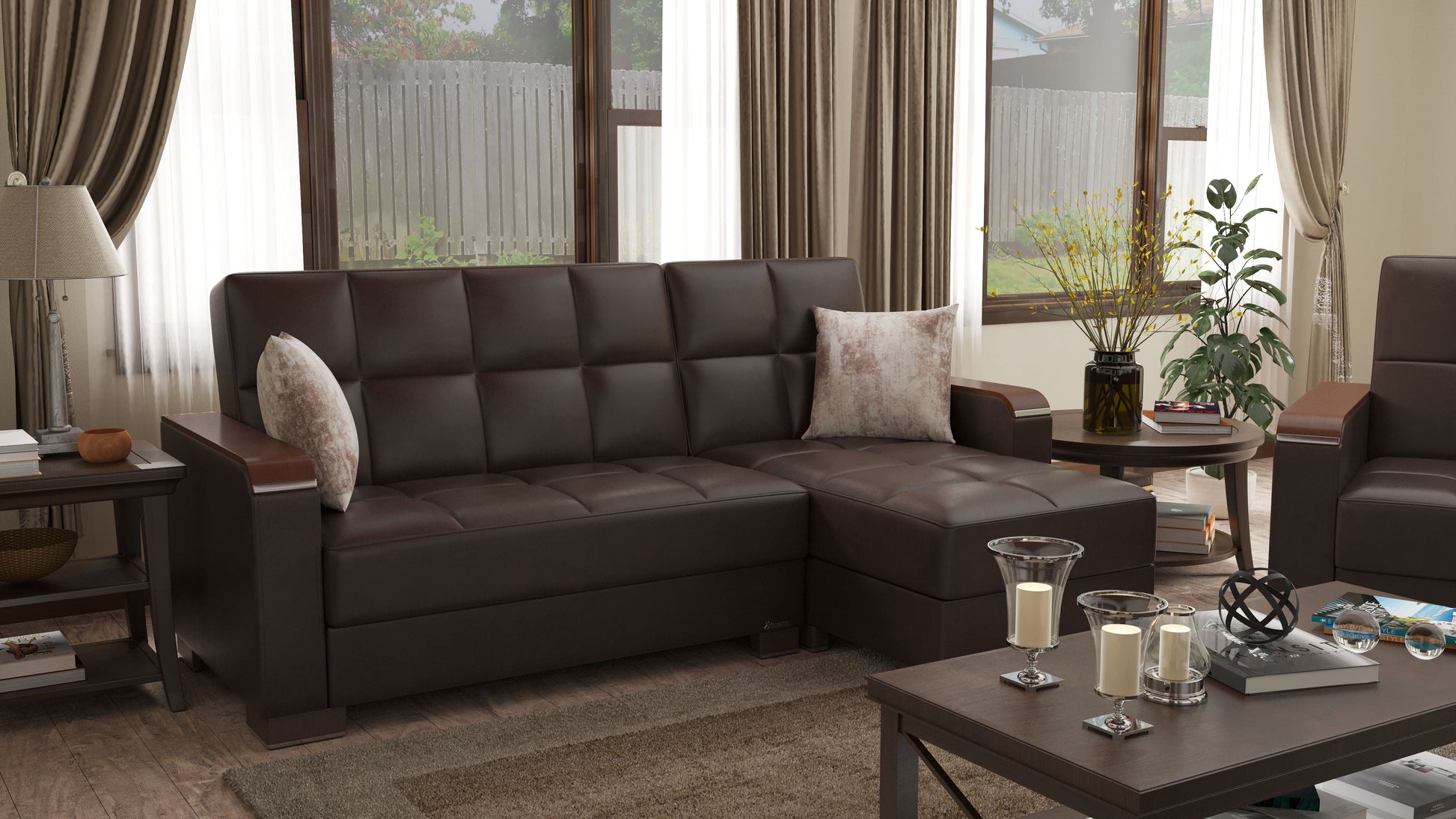 Ottomanson Armada X Lounge Sectional Collection Convertible Sofa Bed
