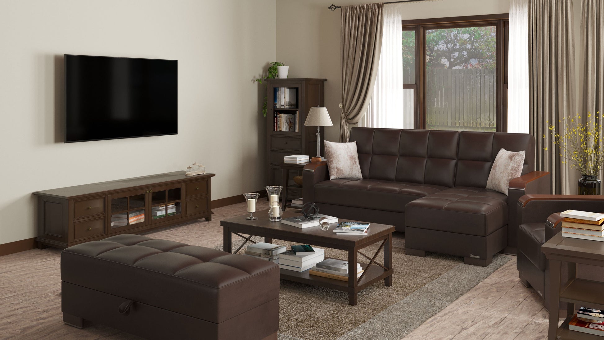 Ottomanson Armada X Lounge Sectional Collection Convertible Sofa Bed
