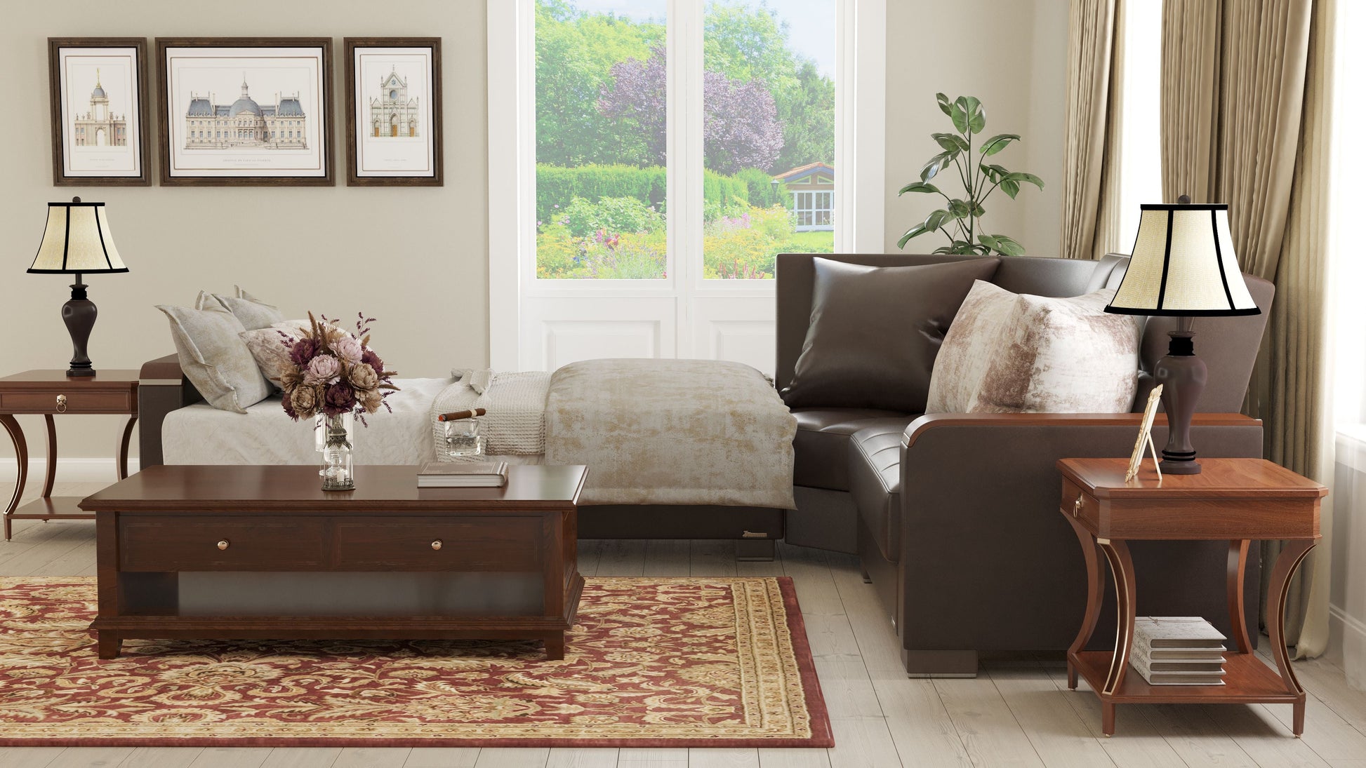 Ottomanson Armada X Sectional Collection Convertible Sofa Bed