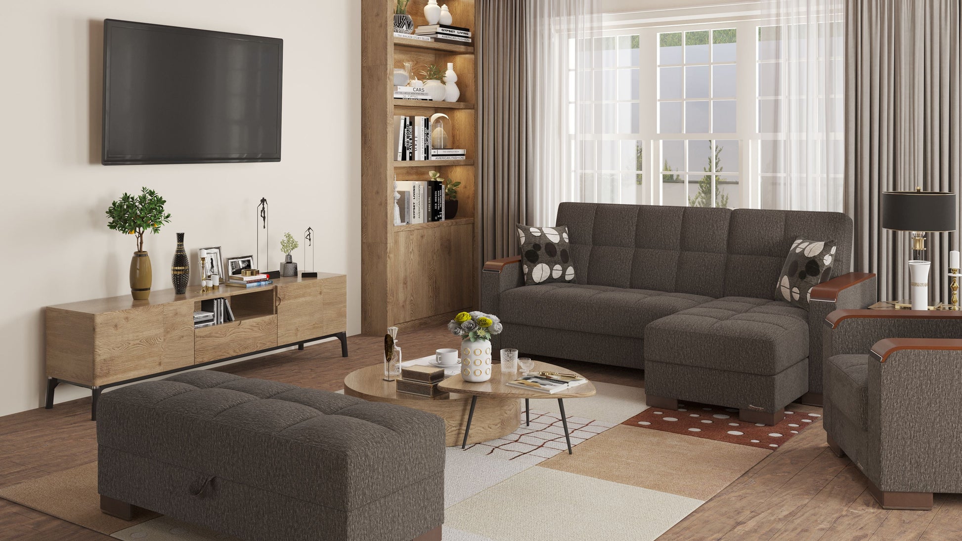 Ottomanson Armada X Lounge Sectional Collection Convertible Sofa Bed