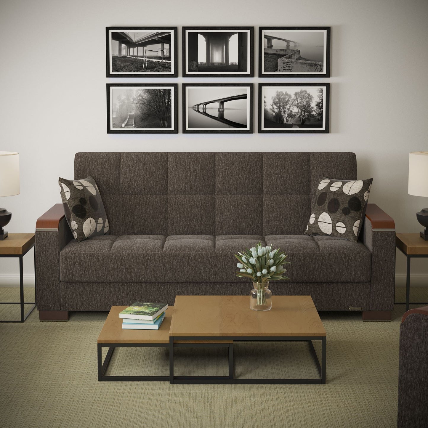 Ottomanson Armada X Collection Convertible Sofa Bed
