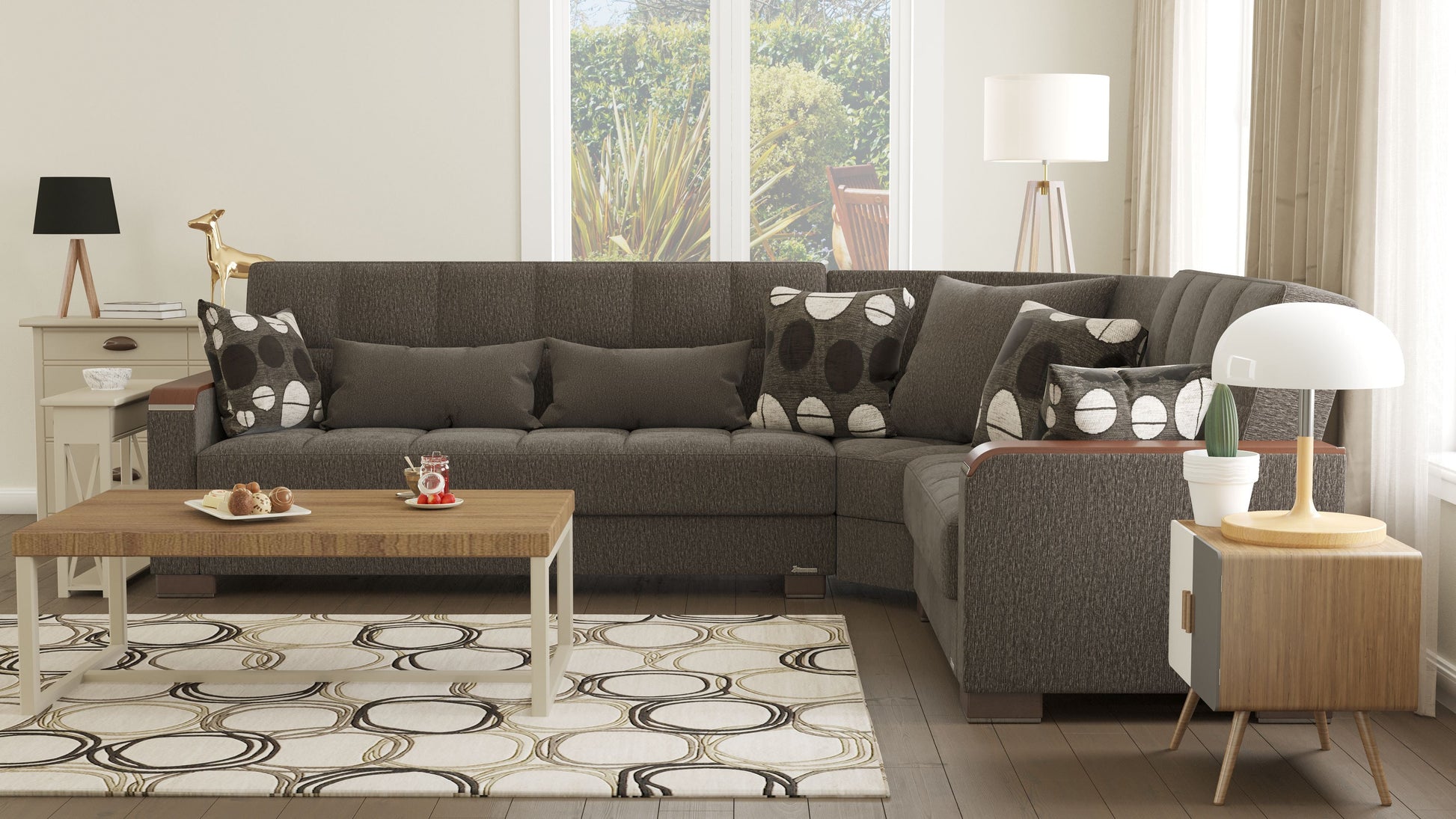Ottomanson Armada X Sectional Collection Convertible Sofa Bed