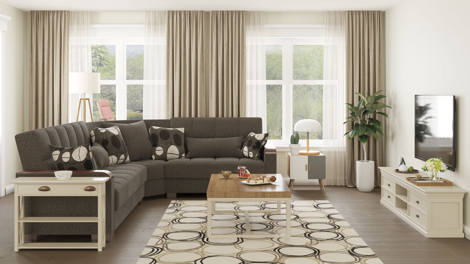 Ottomanson Armada X Sectional Collection Convertible Sofa Bed