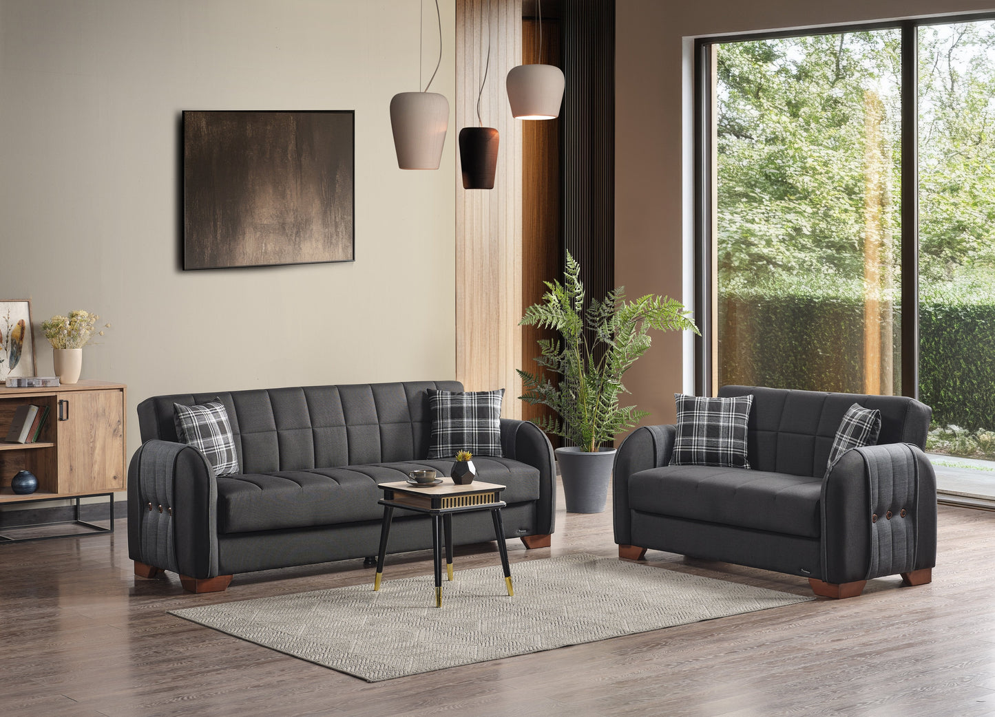 Ottomanson Button Collection Convertible Sofa Bed