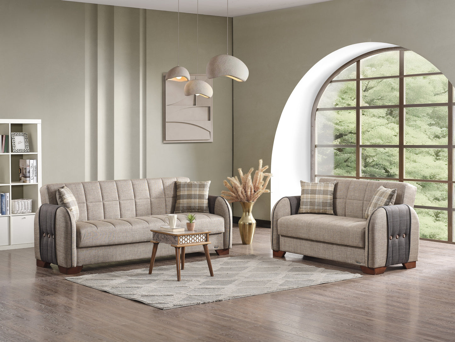 Ottomanson Button Collection Convertible Sofa Bed