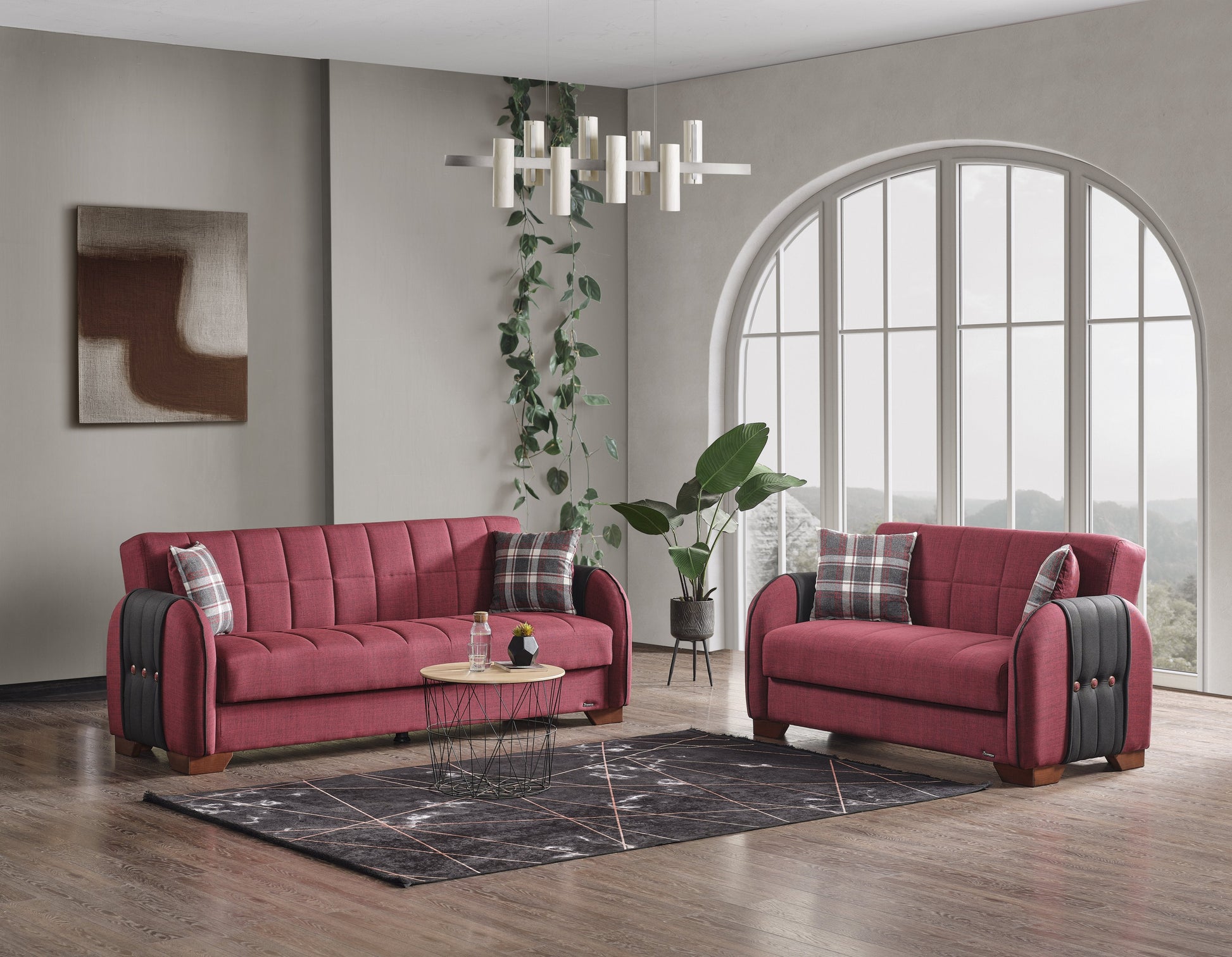 Ottomanson Button Collection Convertible Sofa Bed