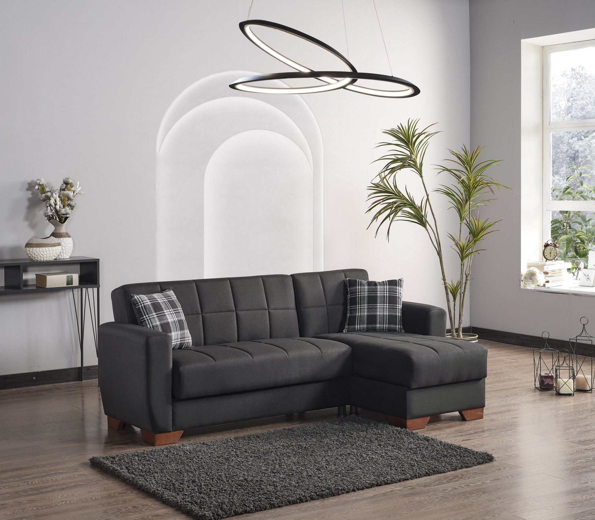 Ottomanson Lounge Barato Collection Convertible Sectional Sofa Bed
