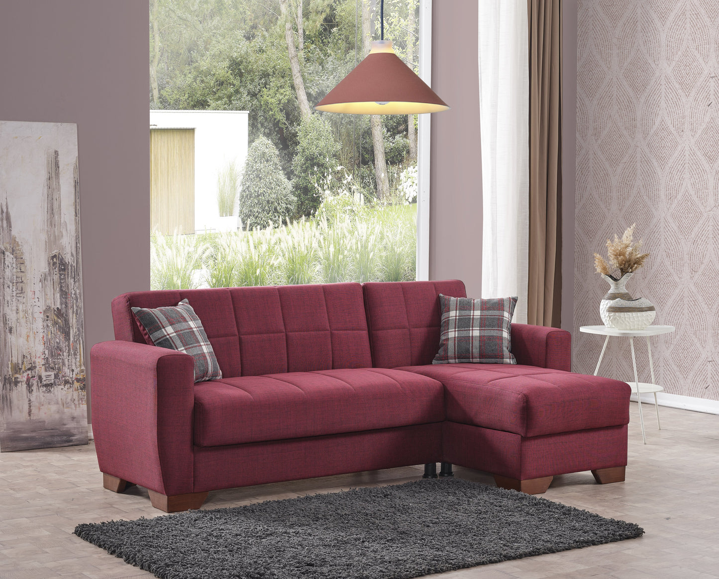Ottomanson Lounge Barato Collection Convertible Sectional Sofa Bed
