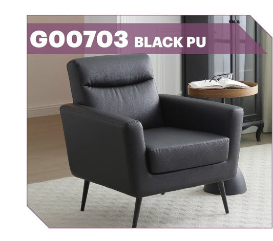 Black Pu Accent Chair