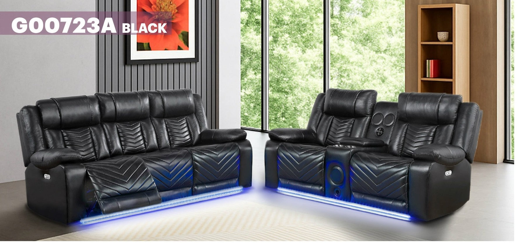 G00723A Black Reclining Set