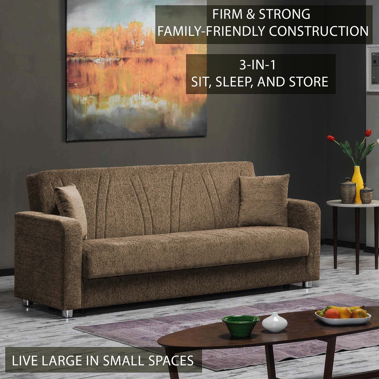 Ottomanson Elegance (Joker) Collection Convertible Sofa Bed