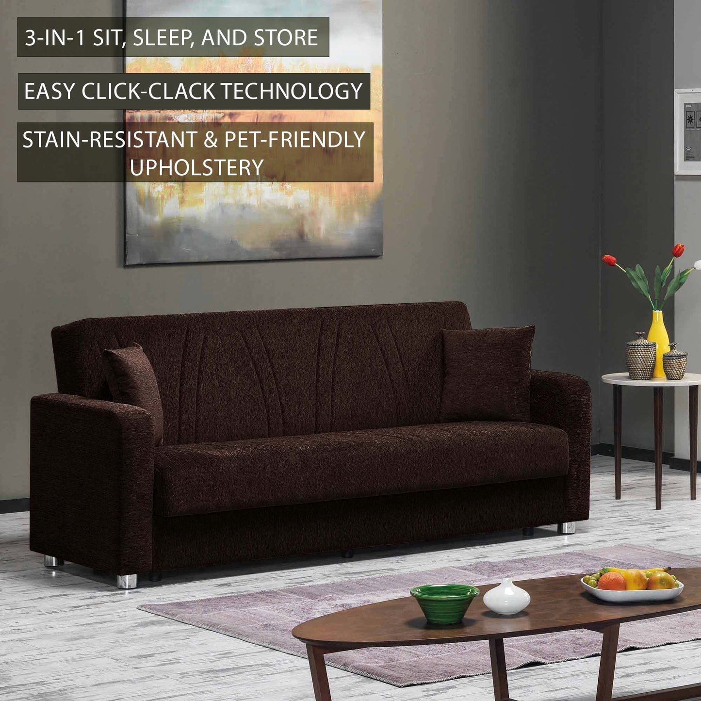 Ottomanson Elegance (Joker) Collection Convertible Sofa Bed