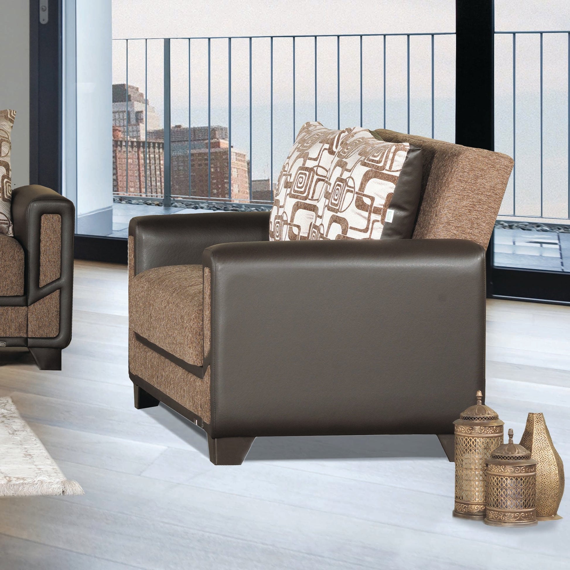 Ottomanson Mondo Modern Collection Convertible Sofa Bed