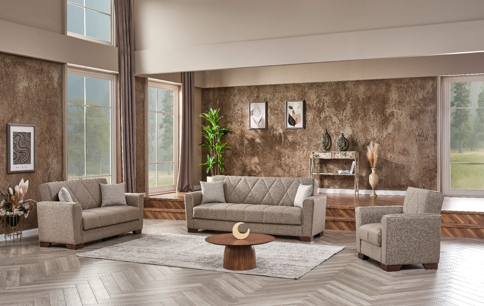 Ottomanson Talya Collection Convertible Sofa Bed