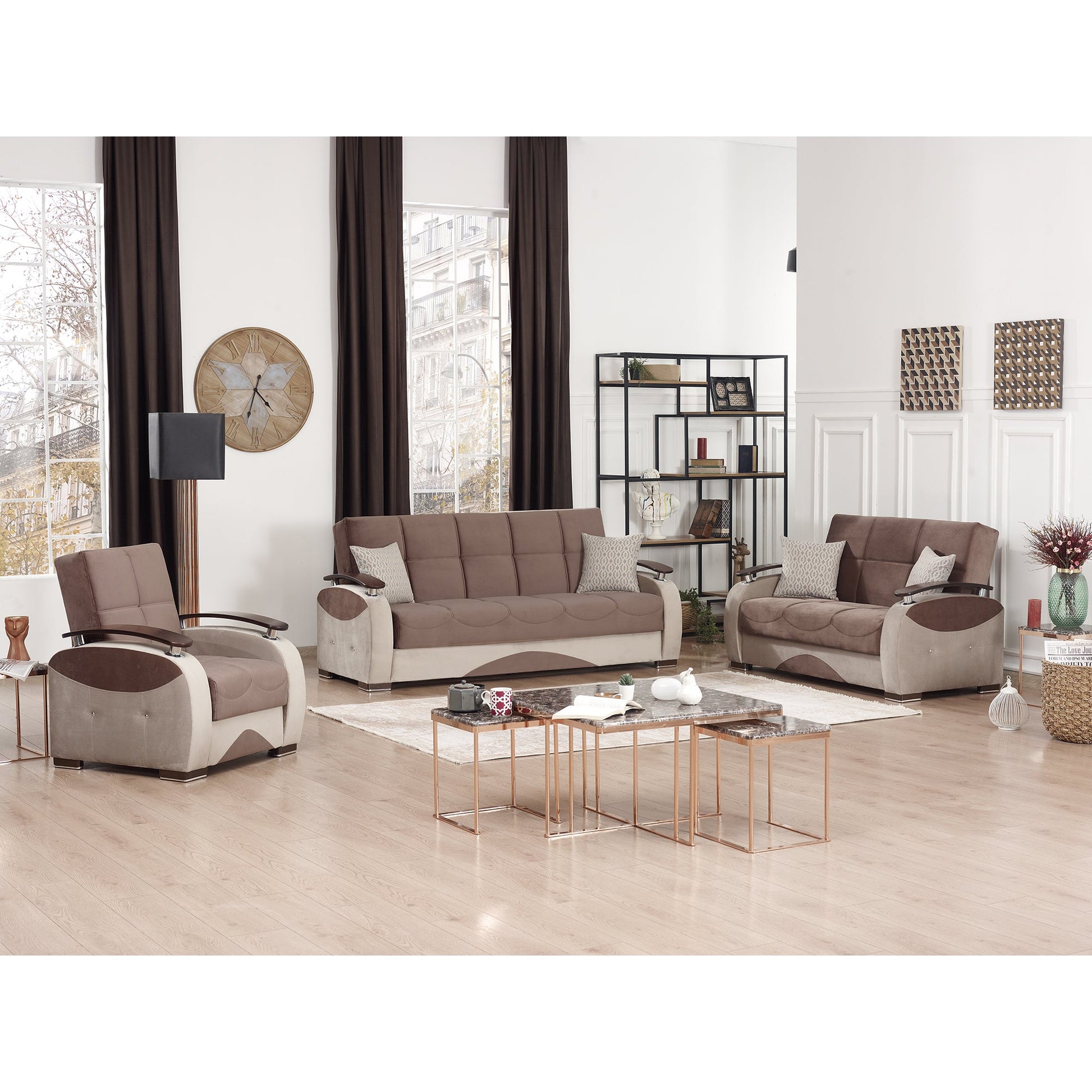 Ottomanson Yafah Collection Convertible Sofa Bed