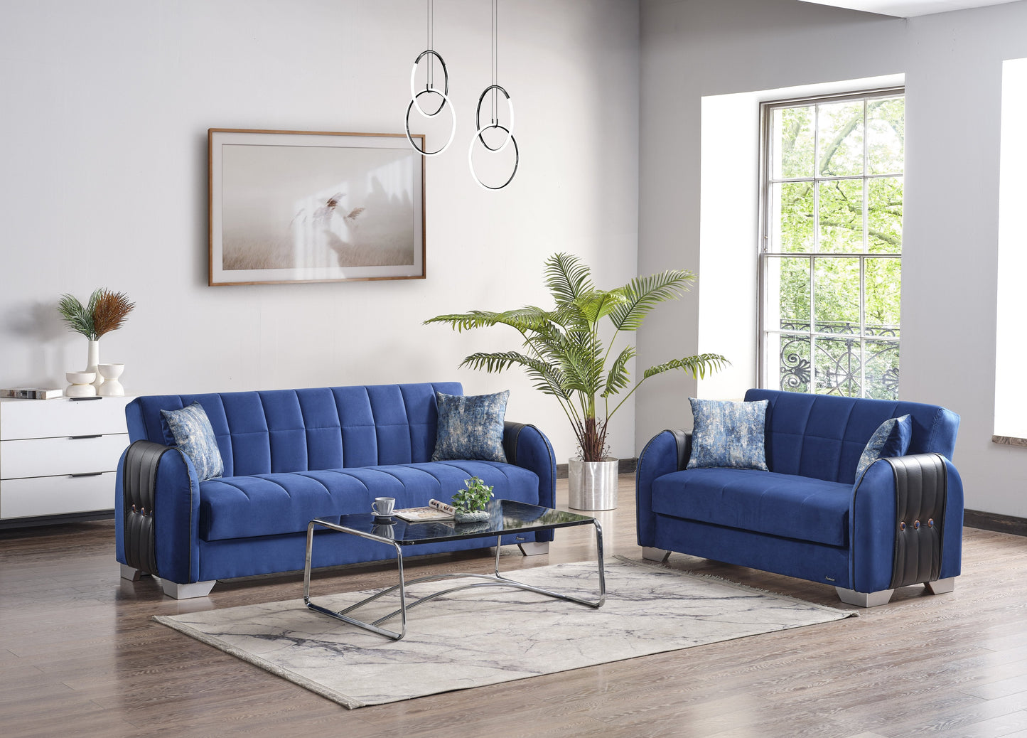 Ottomanson Button Collection Convertible Sofa Bed