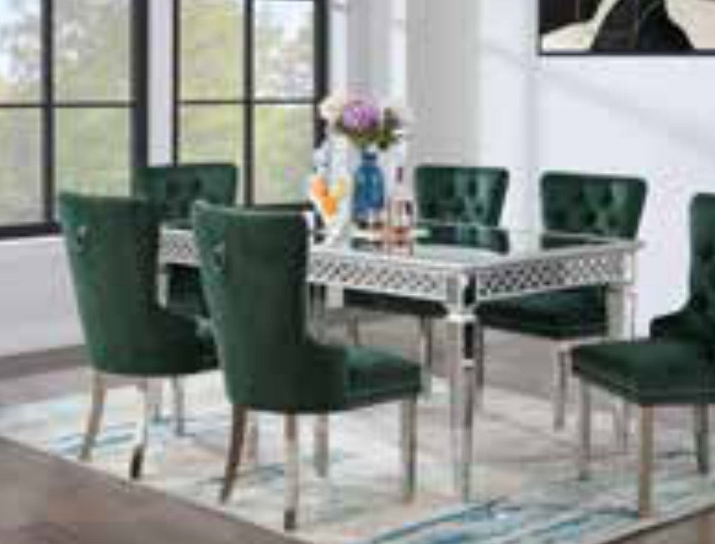 D6270 Velvet Mirror Dining Set