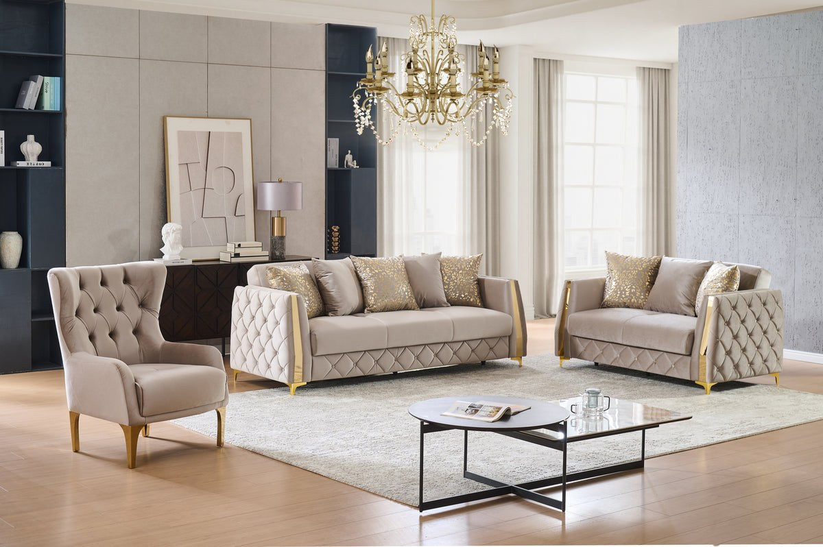 LIPPA (TAUPE) Sofa Set