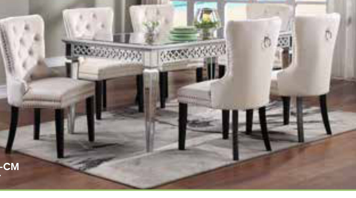 D6160 Velvet Mirror Dining Set