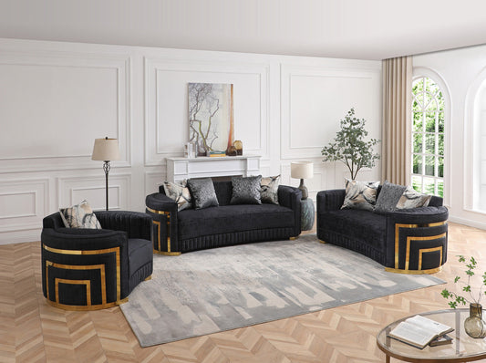 G00523A Black Living Room Set