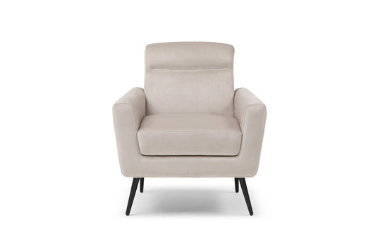 G00711 Beige Velvet Accent Chair