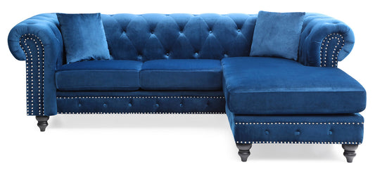 Nola Navy Blue Sectional (G0351B)