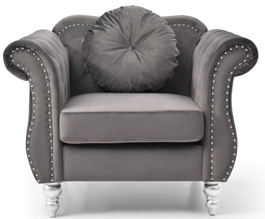 Hollywood Dark Gray Accent Chair (G0660B)