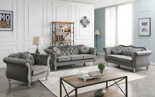 Hollywood Dark Gray Living Room Set (G0660A)