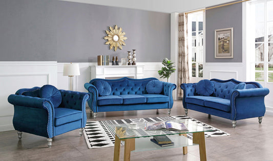 Hollywood Navy Blue Living Room Set (G0661A)