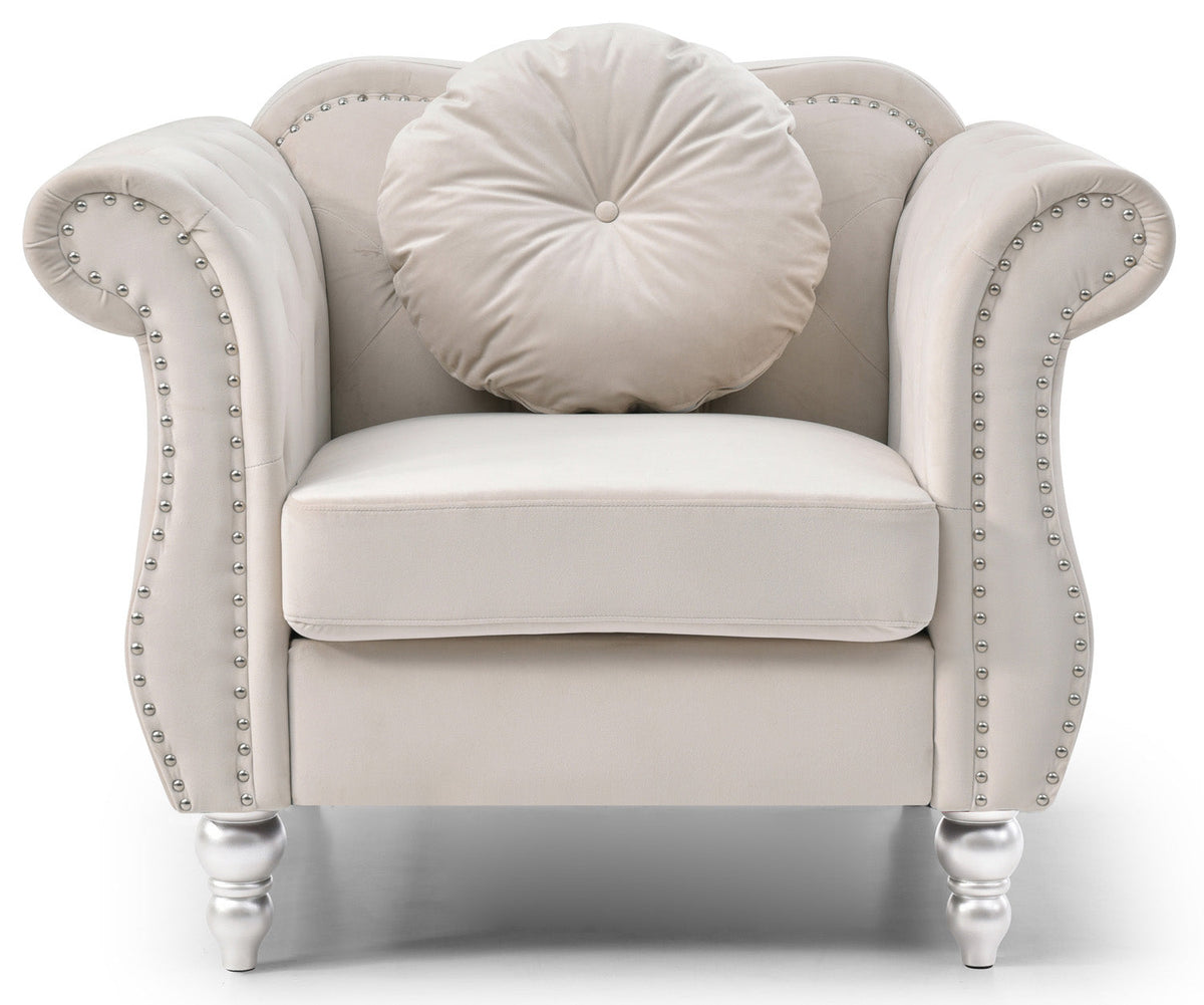 Hollywood Ivory Accent Chair (G0667B)
