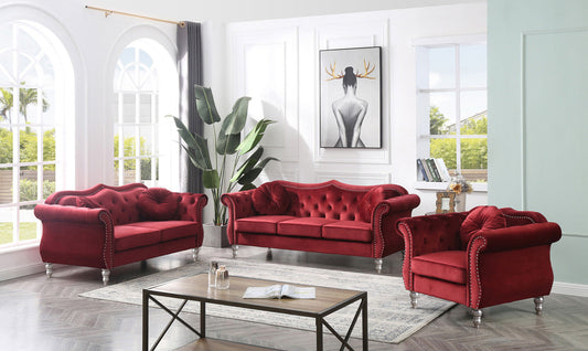 Hollywood Burgundy Living Room Set (G0669A)