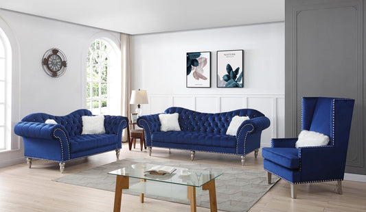 Wilshire Navy Blue Living Room Set (G0953A)