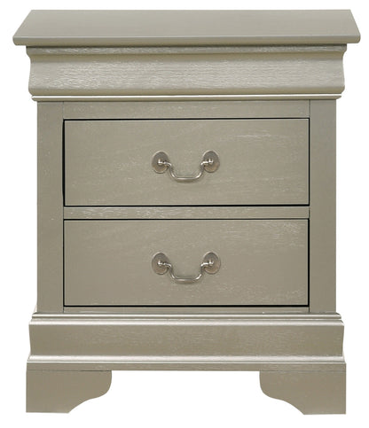 Louis Phillipe Night Stand — Silver Champagne