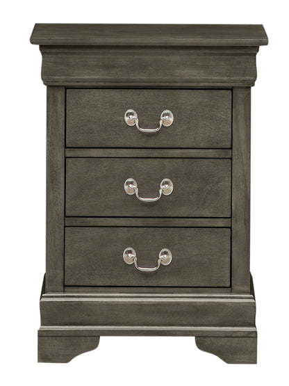 Louis Phillipe Night Stand — Gray