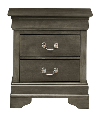 Louis Phillipe Night Stand — Gray