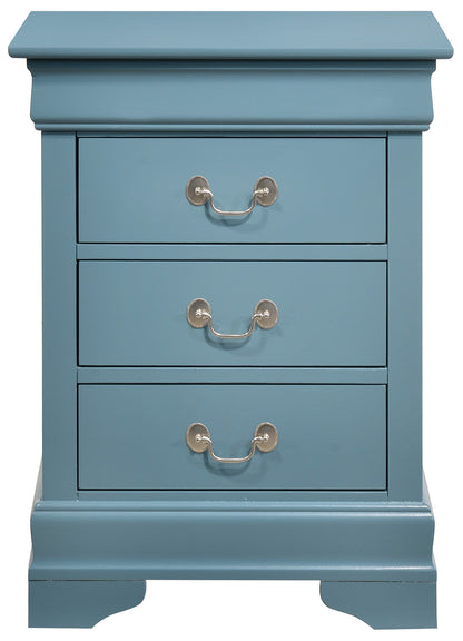 Louis Phillipe Night Stand — Teal