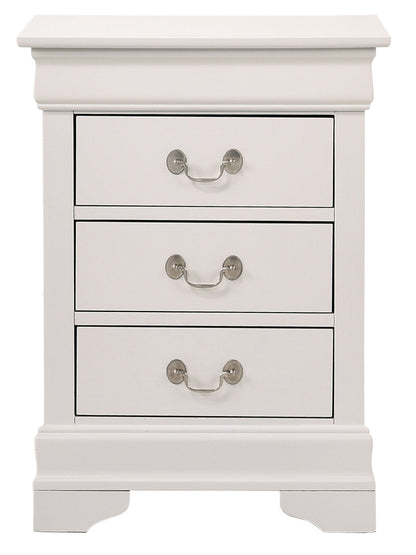 Louis Phillipe Night Stand — White