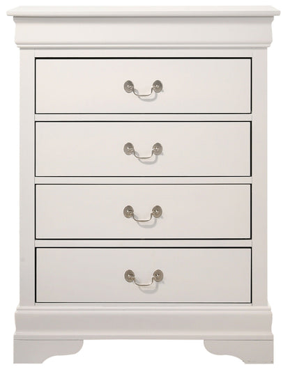Louis Phillipe Chest — White