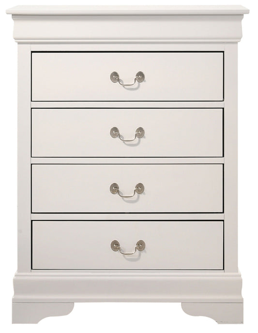 Louis Phillipe Chest — White