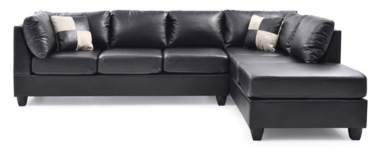 Revere Black Sectional (G643B)