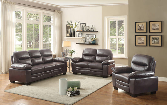Marta Dark Brown Living Room Set (G674)