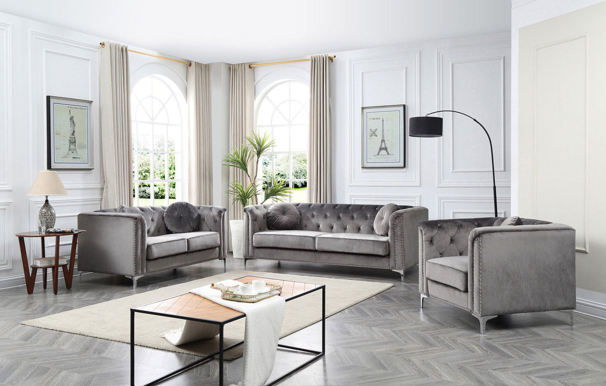 Pompano Dark Gray Living Room Set (G782A)
