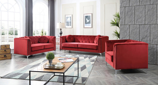 Pompano Burgundy Living Room Set (G789A)