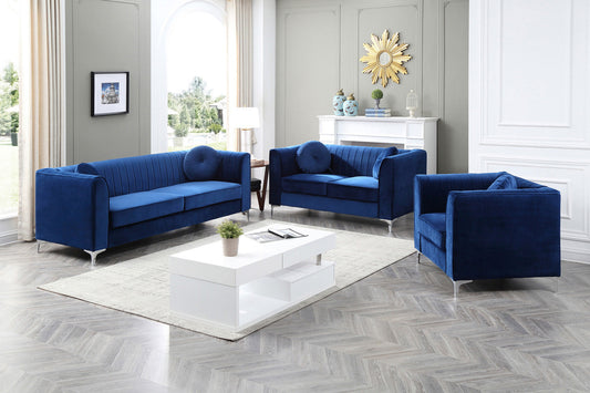 Delray Navy Blue Living Room Set (G791A)