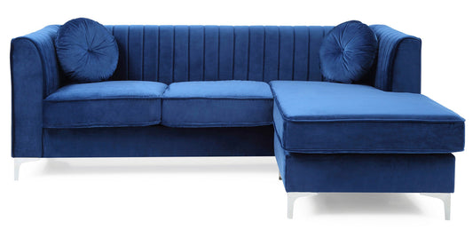 Delray Navy Blue Sectional (G791B)