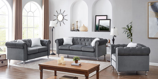 Raisa Gray Living Room Set (G860A)
