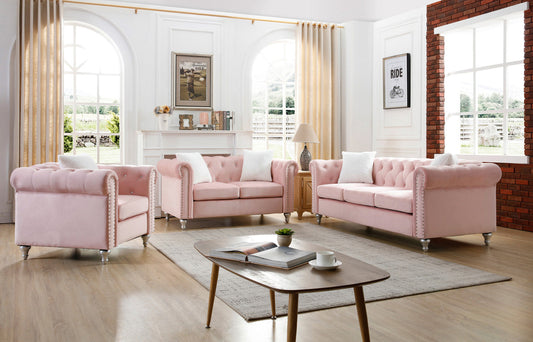 Raisa Pink Living Room Set (G864A)